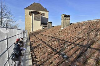 Toiture de l'ancienne infirmerie